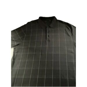 ARROW USA 1851 SHORT SLEEVE‎ Black CHECKERED GOLF POLO SHIRT SIZE 2XLT E82